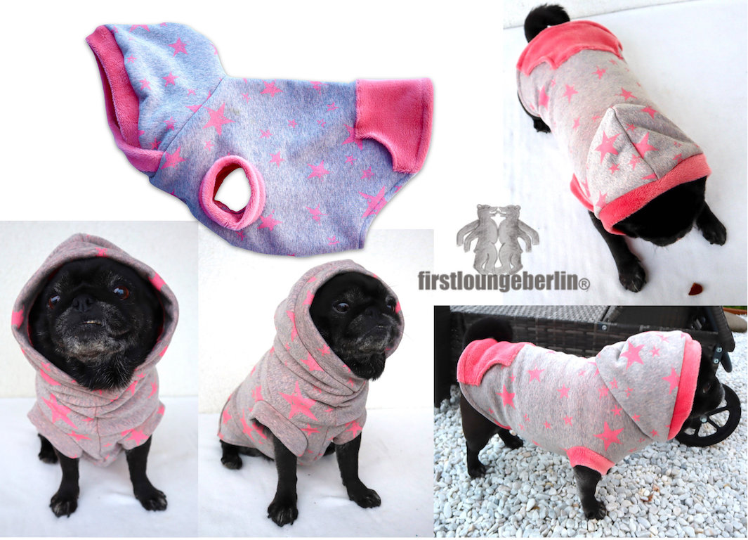 Mops Co Hunde Pulli Winterpulli Jacke Hoodie Dog Sweater