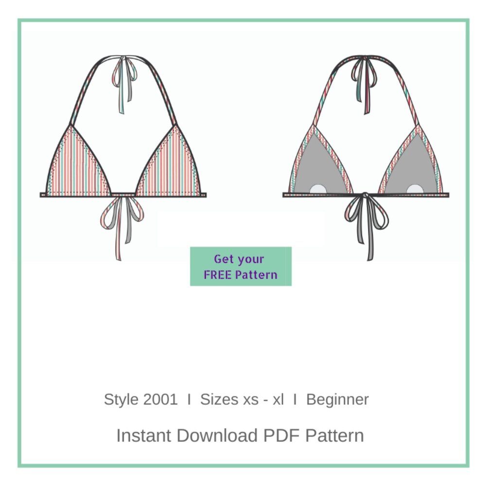 FREE: Dollys Triangle Bikini Top - PDF Pattern