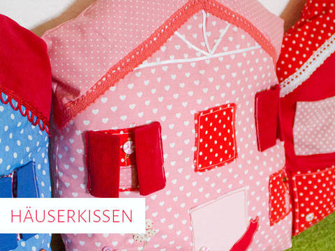 Nähanleitung und Schnittmuster Hauskissen