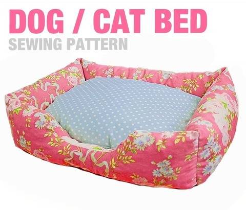 Sewing Pattern - Dog / Cat / Pet Bed - 3 Sizes - English Version