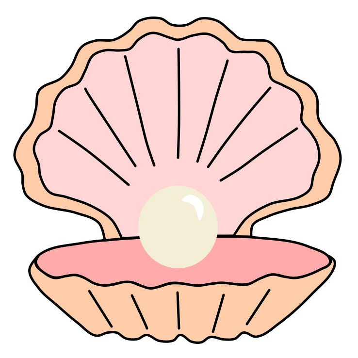 Muschel Applikationsvorlage PDF