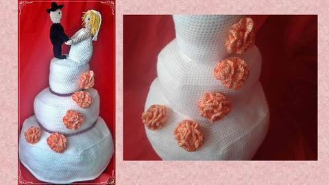 Häkelanleitung Hochzeitstorte
