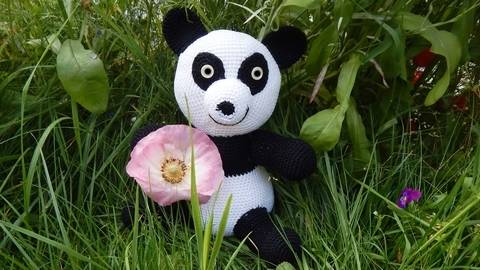 Häkelanleitung Panda Bär