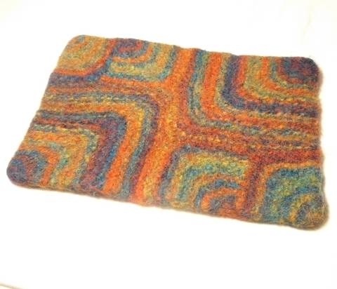 Rainbow Squares- Place Mat knitting Pattern