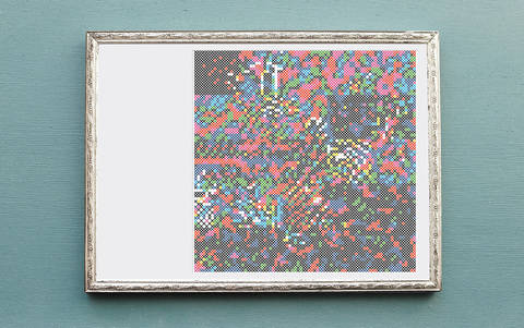 Modernes Kreuzstichmuster GLITCH III Stickmuster