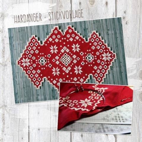 Hardanger "Tischläufer" - Stickmuster