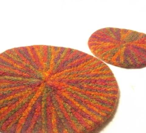 Starburst Mat and Coaster set- knitting pattern