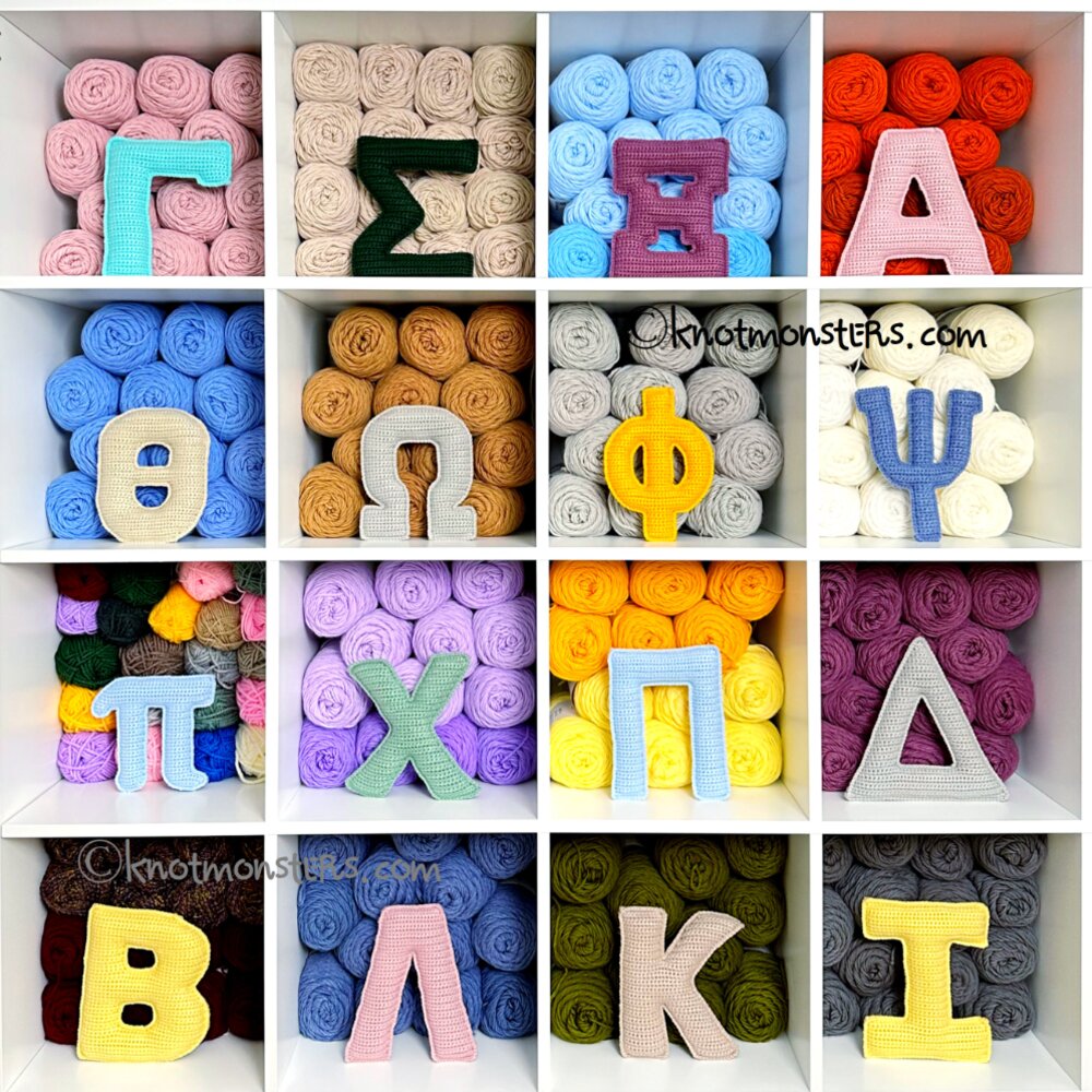 25 Greek Letter Crochet Patterns