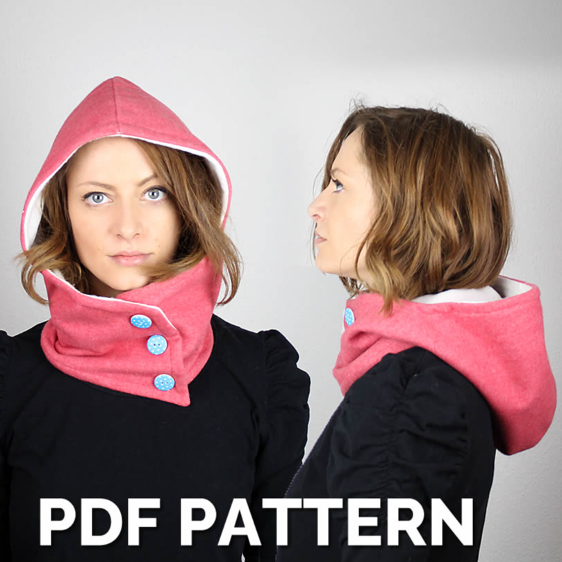 Hooded Scarf Sewing pattern Balaclava PDF tutorial