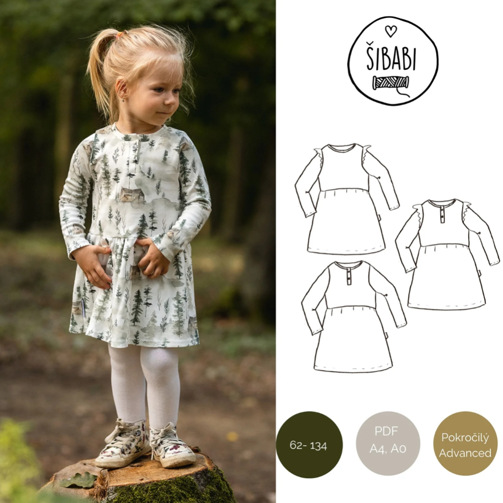 Autumn dresssewing pattern for girls