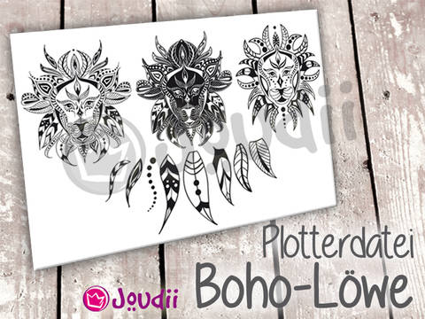 Plotterdatei Boho-Löwe - kleingewerbliche Lizenz