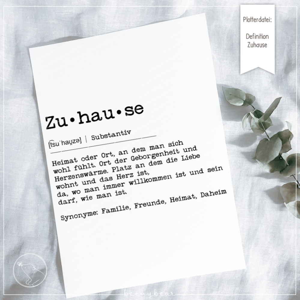 Plotterdatei - Definition Zuhause