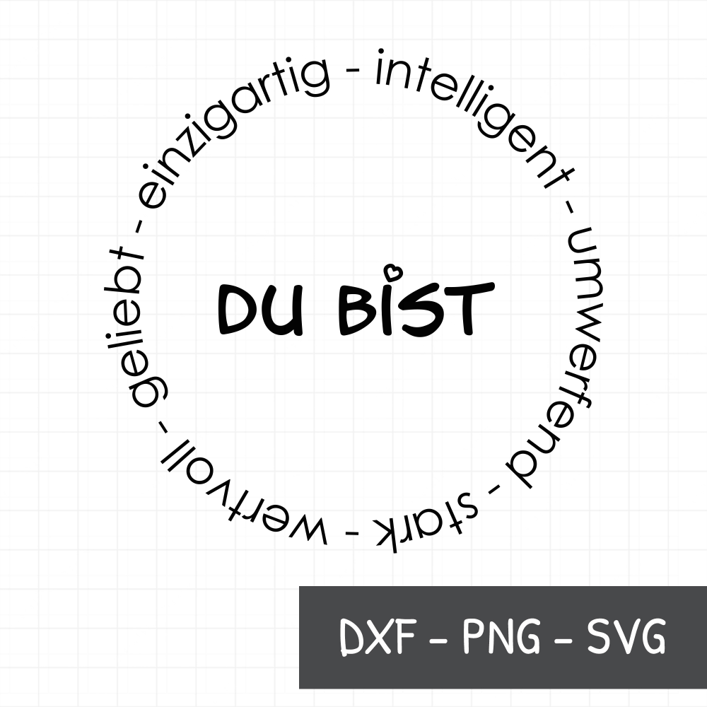 du bist einzigartig Plotterdatei