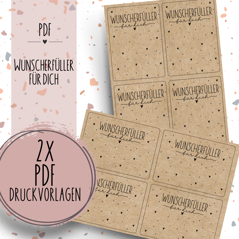 Druckvorlage Wunscherfüller PDF Vorlage zum Ausdrucken