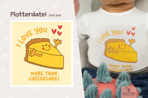 Käsekuchen Liebe (Plotterdatei und Illustration)