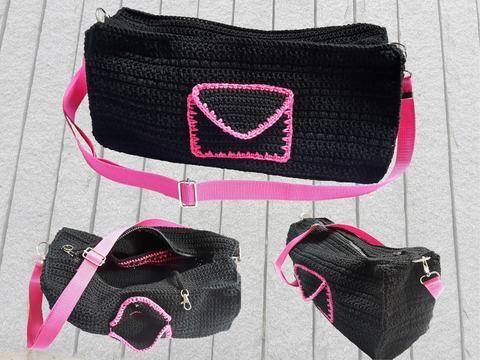 Handtasche Pink Night mit vielen Details – Häkelanleitung