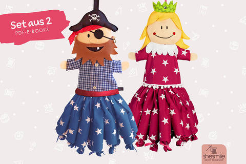Adventskalender-Set "Pirat & Prinzessin" (Nähanleitung und Schnittmuster)