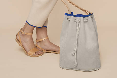 Nähanleitung Bucket Bag aus Alcantara Kunstleder