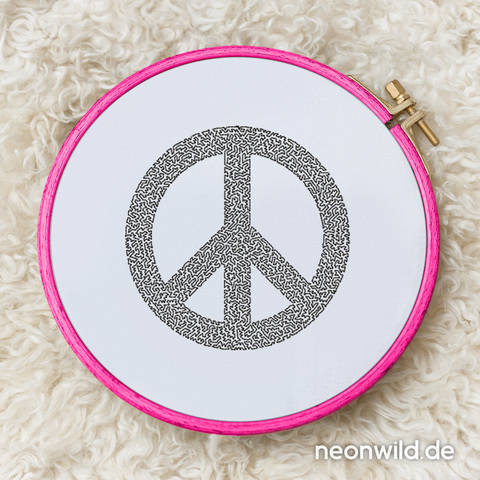 Stickdatei EEE - Peace 3er Set