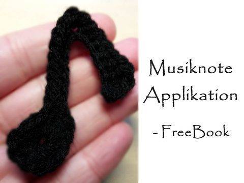 Musiknoten-Applikation – Häkelanleitung für Anfänger