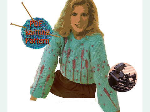 Women sweater - Sizes 32 to 36 - French & english - PDF Vintage knitting pattern