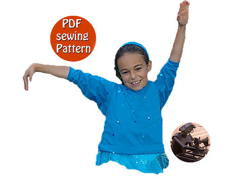 Unisex sweater for children & teenager - Multisizes - Easy sew - PDF style sewing pattern - French & English