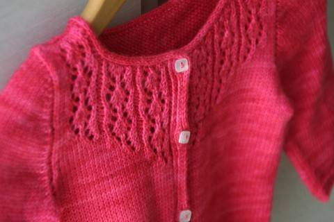 Little Trellis Child Cardigan Knitting Pattern