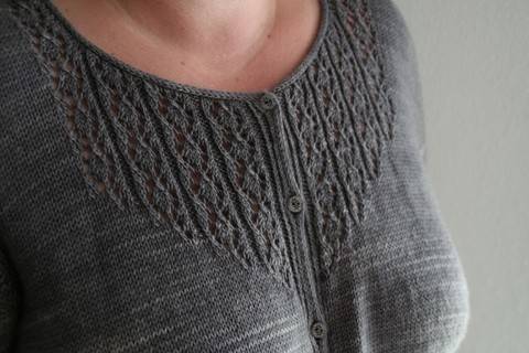 Trellis - woman lace cardigan knitting pattern