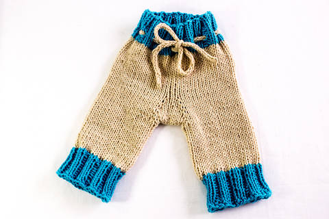 KNITTING PATTERN, Knitted Designer Baby Pants, Baby Shorts , Baby Trousers , In 5 Sizes, Baby Pants Pattern (en)