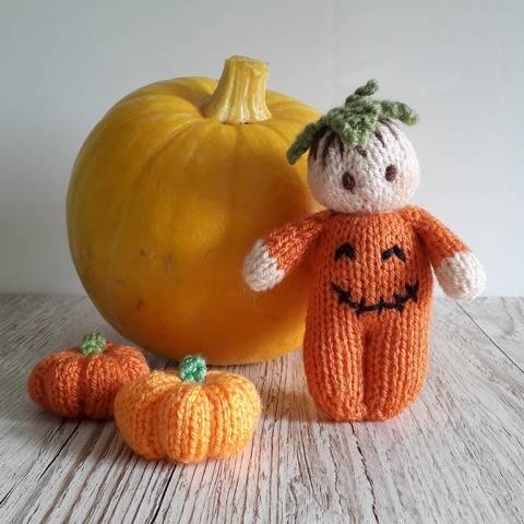Halloween Bitsy Baby Doll knitting pattern