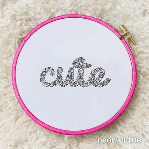 Stickdatei EEE - "Cute" 13x18