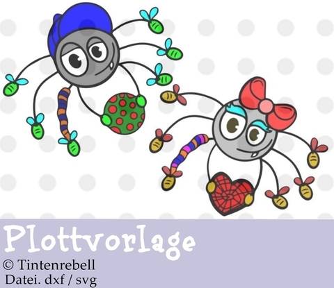 Plotterdatei Tintenrebell "Spidy Girl&Boy"