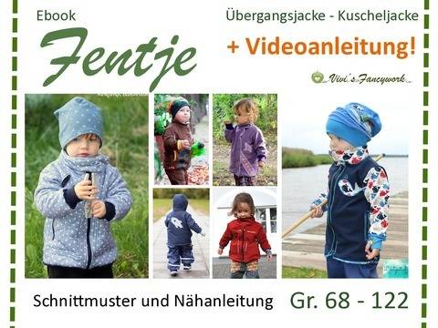 Ebook Fentje 68-122 - Schnittmuster für Übergangsjacke - Kuscheljacke
