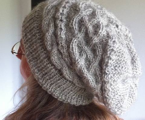 Sandalphon Mütze Longbeanie Zopfmuster grau Unisex