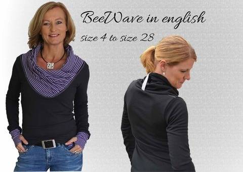 sewing instruction Shirt BeeWave in english size 4 to 28