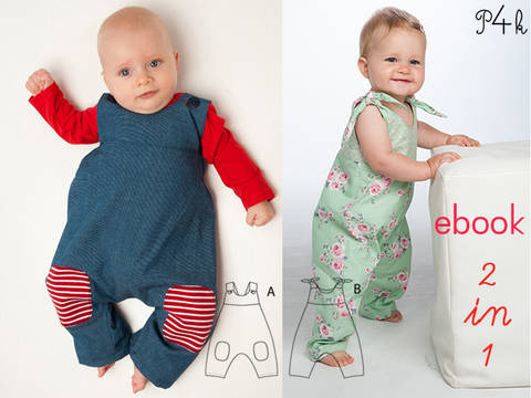 LOTTE + ARTURO Baby overall pattern with bows bundle