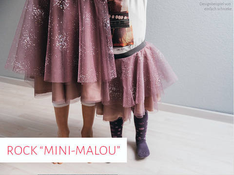 Stufenrock Mini-Malou bspw. aus Tüll, Gr. 92 - 164
