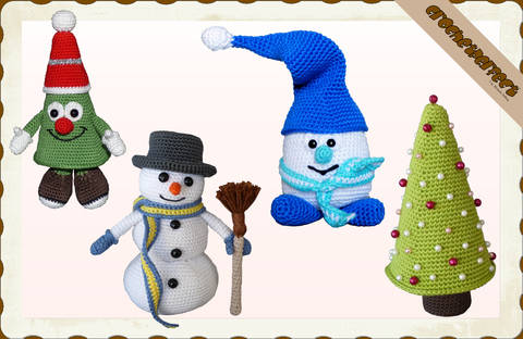 Häkelanleitung (054): Weihnachtsset