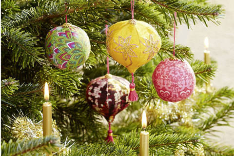Christbaumkugeln Nähanleitung mit Schnittmuster