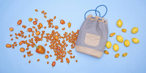 leather and canvas kitbag duffle bucket bag