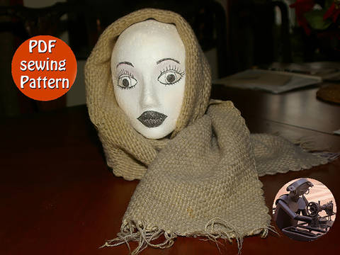 Hat scarf style - Very easy to make - For women but also for children - PDF sewing pattern