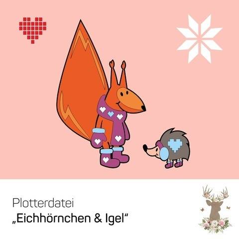Plotterdatei "Eichhörnchen & Igel"