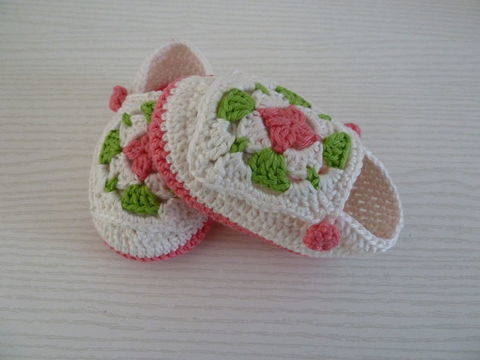 Häkelanleitung Babyschuhe für Mädchen
