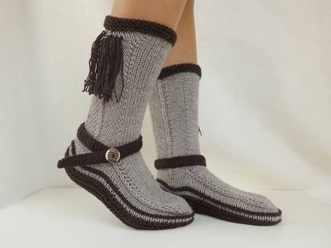 Strickanleitung Cowboystiefel Gr. 36 - 45