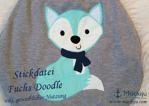 Stickdatei Fuchs 13x18 Doodle