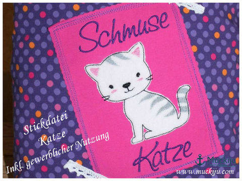 Stickdatei Katze 18x30 Doodle