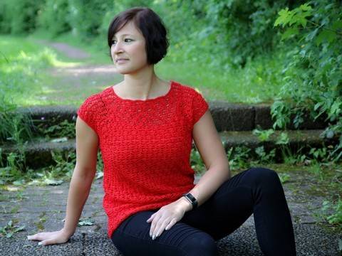 Häkelanleitung Top/Shirt "Valentina", Gr. S-XL