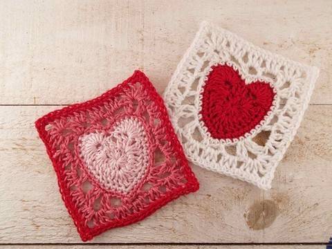 Häkelanleitung Herz und Granny Square