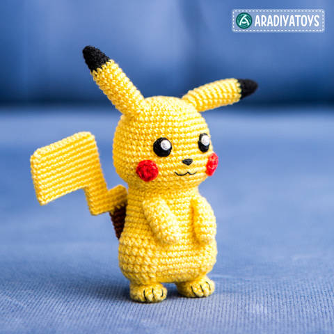 Häkelanleitung für Pikachu aus „Pokemon“ von AradiyaToys