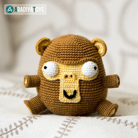 Modèle au crochet du Singe Elnino «AradiyaToys Design»
